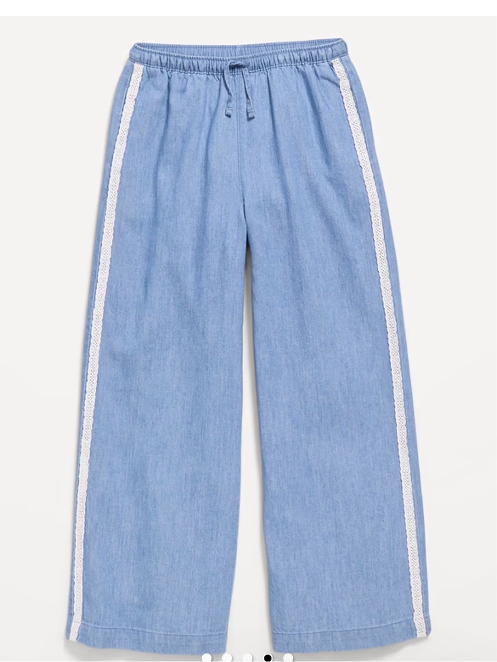 Old Navy Lace-Trim Chambray Pants for Girls